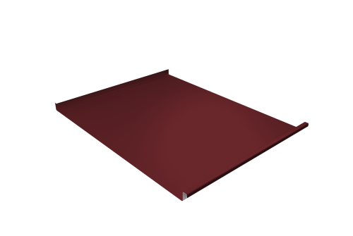 Фальц двойной стоячий Grand Line 0,5 PE с пленкой на замках RAL 3005 красное вино