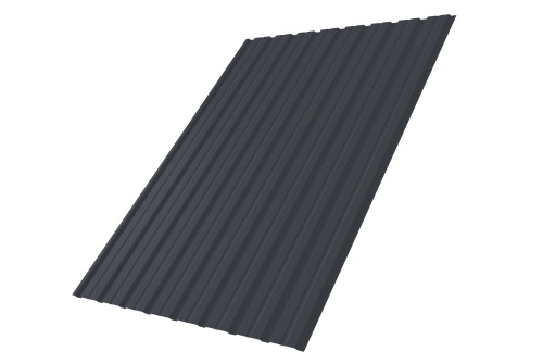 Профнастил С10В 0.5 Satin Мatt RAL 7024 мокрый асфальт