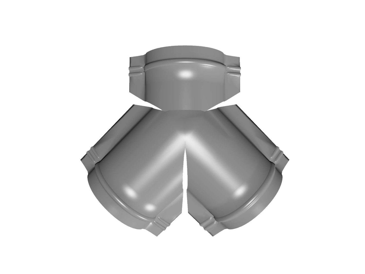 Тройник Y конька полукруглого 0,5 Satin с пленкой RAL 7004 сигнальный серый