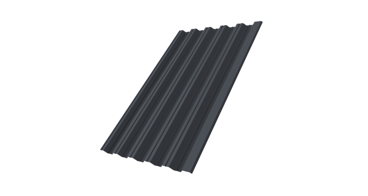 Профнастил HC35R 0.45 Drap TX RAL 7024 мокрый асфальт