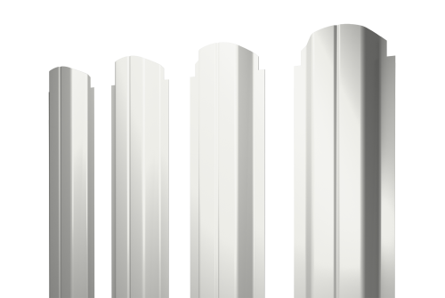 Штакетник П-образный A фигурный 0,45 PE RAL 9003 сигнальный белый