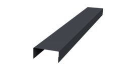 Крышка 45х20 жалюзи Texas 0,5 Satin RAL 7024 мокрый асфальт (2,5м)