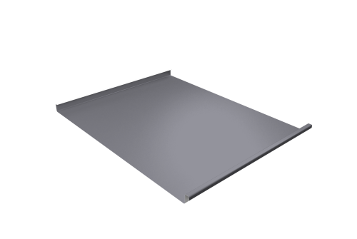 Фальц двойной стоячий Grand Line 0,5 PE с пленкой на замках RAL 7004 сигнальный серый