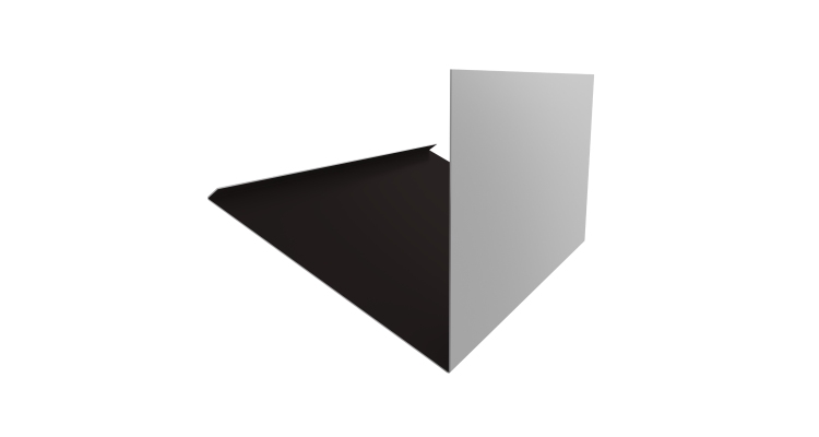 Планка примыкание верхнее к трубе фальц 0,45 Drap TR RAL 9005 черный (3м)