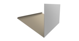 Планка примыкание верхнее к трубе фальц Grand Line 0,5 Satin с пленкой RAL 1015 светлая слоновая кость (2м)