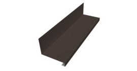 Планка примыкание нижнее к трубе фальц 0,45 Drap TR RR 32 темно-коричневый (2м)