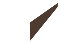 Ламель забора жалюзи Palermo стартовая/финишная для калиток и ворот 0,45 PE-Double RAL 8017 шоколад