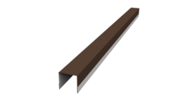 Планка вертикальная обратная для забора жалюзи Palermo 0,5 Atlas X RAL 8017 шоколад (1,8м)