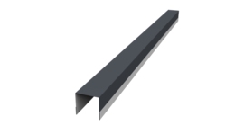 Планка вертикальная обратная для забора жалюзи Palermo 0,45 Drap TX RAL 7024 мокрый асфальт (1,8м)