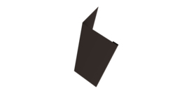 Нащельник для калиток и ворот 25х35 жалюзи Milan, Tokyo, Palermo 0,45 Drap-double TX RR 32 темно-коричневый (L2,5)